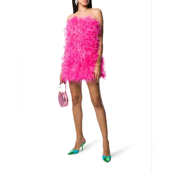 NWT $3995 The Attico all feather minidress - Picture 1 of 9